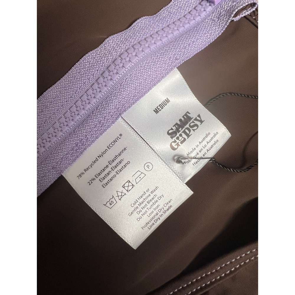 NEW Free People x Salt Gypsy Short Jane Surf Suit Brown Purple Shortsie Medium - Picture 7 of 7